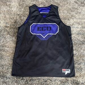 Nike: East Carolina Reversible Black and Purple Practice Basketball Jersey